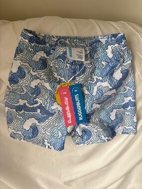 RuggedButts Blue Wave Kids' Swim Trunks